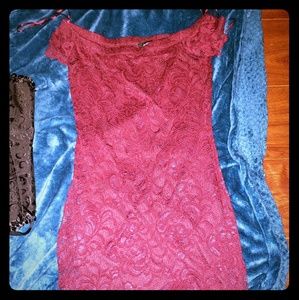 NEW charlotte russe of the shoulder body con dress